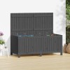 Cutie Depozitare Gradina vidaXL Gri 147x68x64cm Lemn Masiv Pin Bancă Exterior Impermeabila