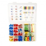 Set 687 Conectori Izolati si Tuburi Termocontractabile, Diverse Tipuri si Dimensiuni, Kit Complet cu Ochiuri, Furci, Prize, 0.5-14mm&sup2;
