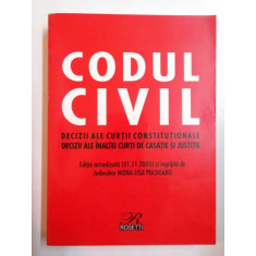 CODUL CIVIL, DECIZII ALE CURTII CONSTITUTIONALE , DECIZII ALE INALTEI CURTI DE CASATIE SI JUSTITIE , 2005