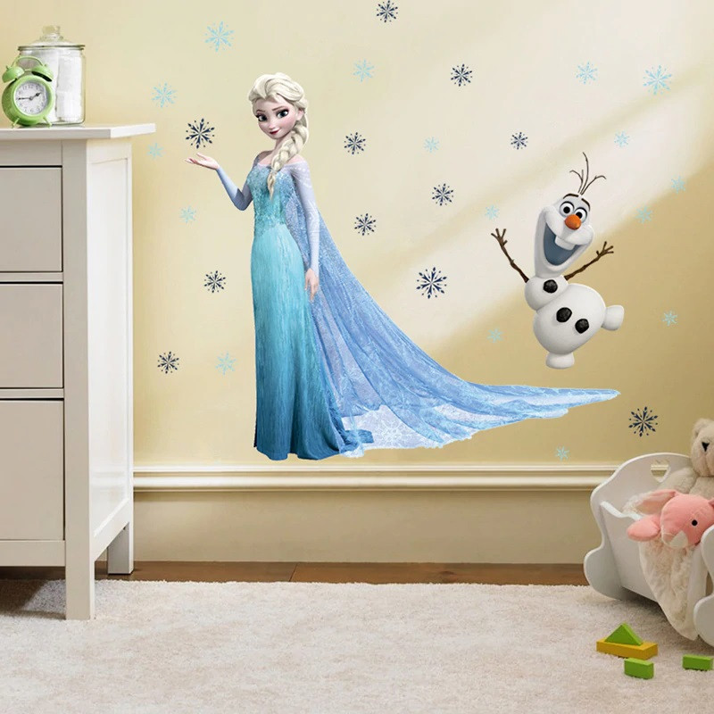 Sticker Elsa Frozen STICKERE PERETE camera fete Disney IEFTINE 60x45cm |  Okazii.ro