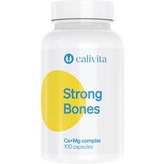 Supliment cu Magneziu si Calciu pentru Rezistenta Oaselor, Strong Bones (100 capsule) - Calivita