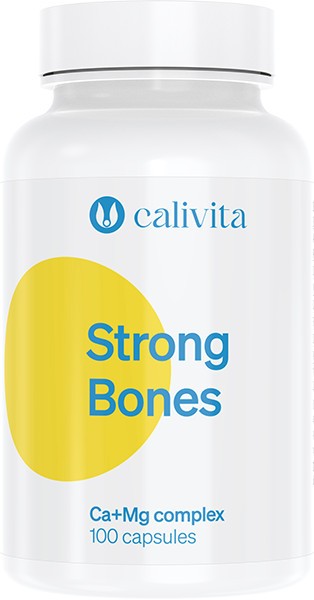 Supliment cu Magneziu si Calciu pentru Rezistenta Oaselor, Strong Bones (100 capsule) - Calivita