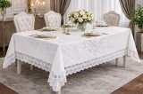 Cumpara ieftin Fata De Masa Din Bumbac Cu Dantela De Lux , 160x220 cm, In Cutie Premium
