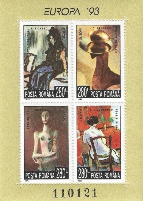 |Romania, bloc, Europa CEPT, 1993, MNH foto