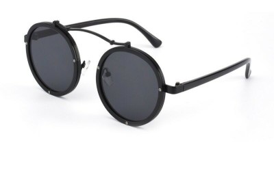Ochelari De Soare Unisex Retro / Steampunk Style Cu Lentile Rotunde - Model 1 foto