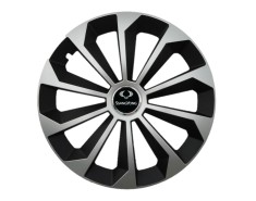 Set 4 capace roti Fame Gri-Negru cu inel R14, pentru gama auto SsangYong