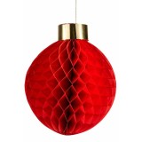 Glob Craciun hartie rosie &Oslash; 30 cm x 34 H