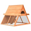 Cusca Iepuri Lemn Masiv 152x128x108cm Maro, Interior/Exterior, Tava detasabila, Rezistenta Intemperii