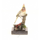 Pasare cardinal- statueta din bronz pe un soclu din marmura BG-1, Animale