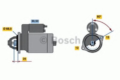 Starter MINI MINI Cabriolet (R52) (2004 - 2007) BOSCH 0 986 018 840 foto