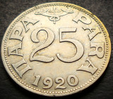 Moneda istorica 25 PARA - YUGOSLAVIA, anul 1920 * cod 3257 B