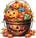 Cumpara ieftin Sticker decorativ, Halloween, Maro, 62 cm, 8495ST-2, Oem