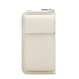 Cumpara ieftin Portofel si port telefon din piele naturala 8971 07 Crem