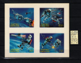 Asia, Bhutan, 1967 | Explorare Cosmos - Apollo - Timbre 3D | Bloc 4v - MNH | aph, Spatiu, Nestampilat