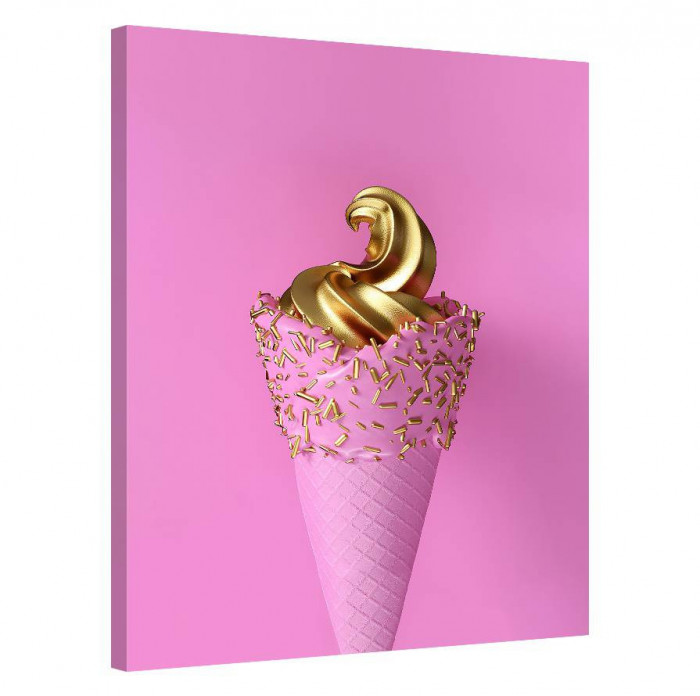 Tablou Canvas, Tablofy, Gold Ice Cream, Printat Digital, 50 &times; 70 cm