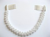 Coronita Mireasa Perle Artificiale Handmade, Nunta, Accesorii Par, Model 27272