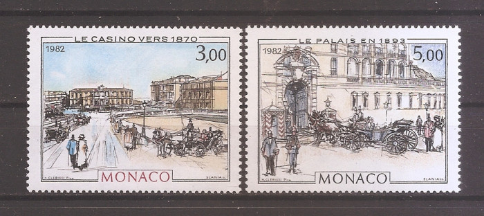 Monaco 1982 - Monaco &icirc;n Belle Epoque - Tablouri de Hubert Clerissi, MNH