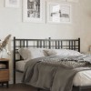 VidaXL Tăblie de pat metalică, negru, 160 cm 376359