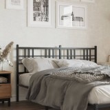 VidaXL Tăblie de pat metalică, negru, 160 cm 376359
