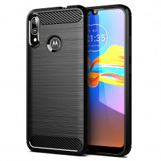 Husa TPU OEM Carbon pentru Motorola Moto E6 Plus, Neagra