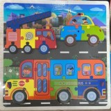 Cumpara ieftin Puzzle incastru lemn Vehicule, TOY World Int.
