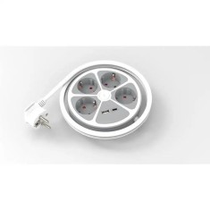 Prelungitor 4 prize 1x USB-A + 1x USB-C 20W cablu 3x1.5mmp 1.4m 3500W alb Technik TPR4W+USB EXTS-4S1.4M/USBC2-THK