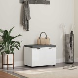 vidaXL Bancă pentru hol cu pernă cu depozitare Alb 60 x 38 x 46 cm 891472