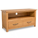 Cumpara ieftin Comodă TV, 90 x 35 x 48 cm, lemn masiv de stejar
