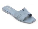 Papuci ALDO bleumarin, ITSANDAL 460, din piele intoarsa
