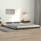VidaXL Cadru de pat, maro miere, 120x200 cm, lemn masiv de pin