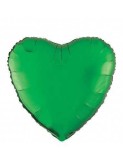 Balon Folie Metalizat Inima Verde Inchis - 45 cm