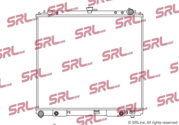 Radiator Nissan Navara 05-16, Pathfinder 04-, motor: 4.0 V6, 688x600x32, SRLine, Aluminiu/ Plastic brazat, 21460EB80A
