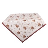 Fata masa Veverite bumbac bej maro 100x100 cm