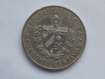 40 CENTAVOS 1962 CUBA foto