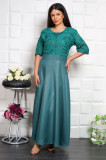 Rochie Lunga Stralucitoare Patricia Verde - 52Marimea