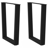 Cumpara ieftin Picioare de masă &icirc;n formă de V, 2 buc., negru, 70x(72-73,3) cm, oțel