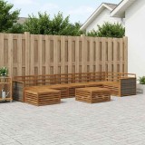 vidaXL Set de canapele de exterior 8 pcs natural 3383647