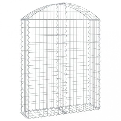 Cos gabion arcuit, 100x30x120/140 cm, fier galvanizat foto