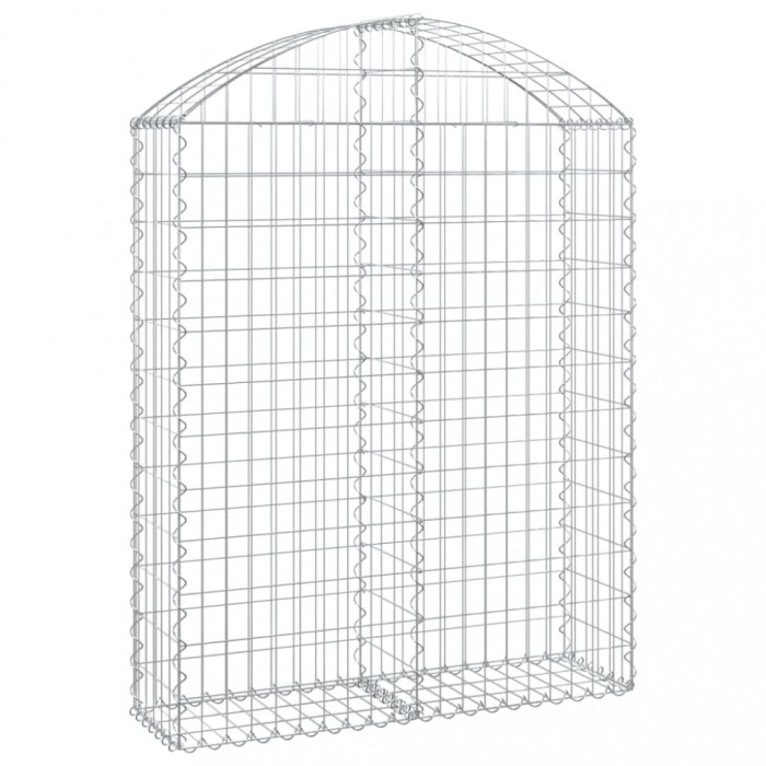 Cos gabion arcuit, 100x30x120/140 cm, fier galvanizat