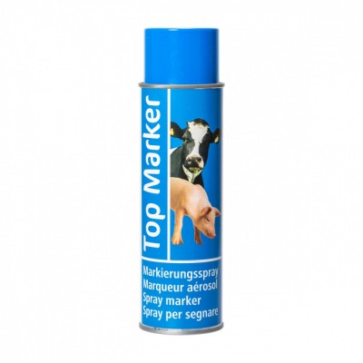 Spray albastru pentru marcarea bovinelor, vitelor, caprelor sau porcilor, TopMarker, 500&amp;nbsp;ml foto