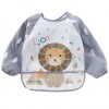 Baveta impermeabila cu maneci lungi si buzunar colector, 6-36 luni, model leu, NippleBaby
