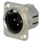 Soclu XLR 3 Pin Argintat 50V 15A