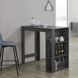 [en.casa] Masa bar Danderyd DG, 120 x 60 x 105,5 cm, PAL melaminat, gri inchis, cu trei rafturi HausGarden Leisure, [en.casa]