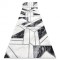 Exclusiv EMERALD Traversa 81953 glamour, stilat, geometric negru / argint , 120 cm