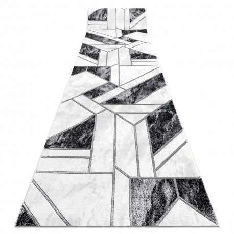 Exclusiv EMERALD Traversa 81953 glamour, stilat, geometric negru / argint , 120 cm
