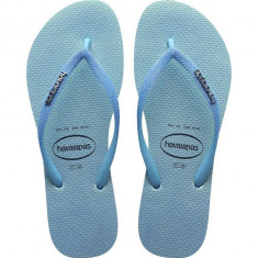 Havaianas slapi SLIM GLITTER IRIDESCENT femei, cu toc plat, 4148922.1056