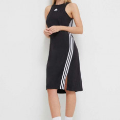 adidas rochie culoarea negru, midi, drept IP1575