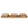 Set 7 platouri lemn fag compartimentat 60x21x2.5cm Zilan EXT 10196