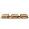 Set 7 platouri lemn fag compartimentat 60x21x2.5cm Zilan EXT 10196