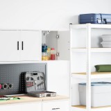 vidaXL Dulap de perete de garaj alb din lemn prelucrat 860607